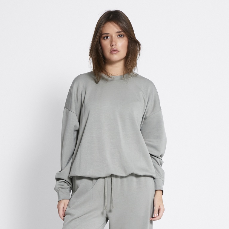 Soft lounge sweater "Anja" Light Army Green